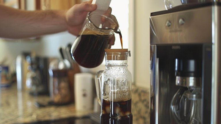 Person making cold brew